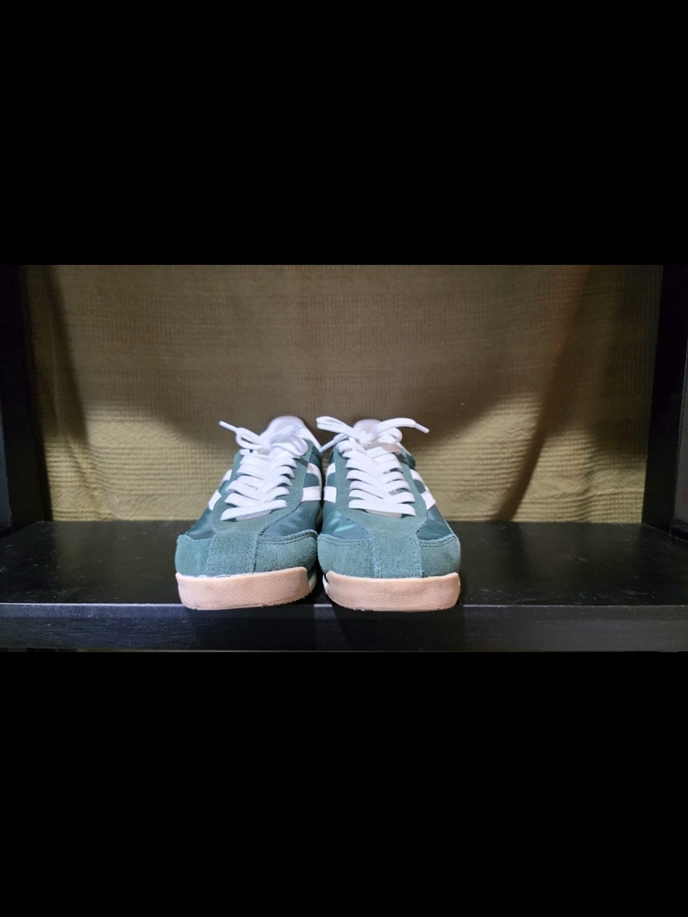 Tretorn Green Suede Low-Top Sneakers with White Accents